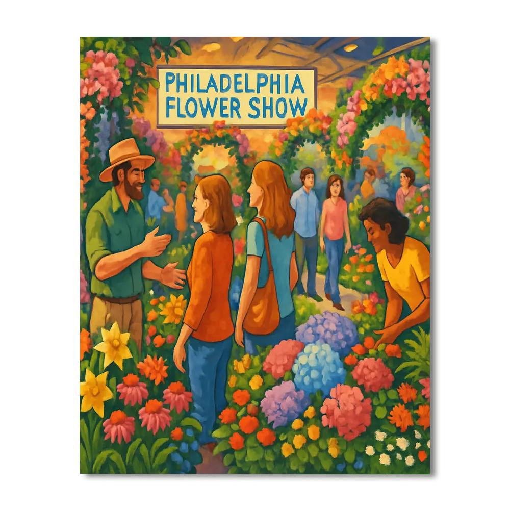 Philadelphia Flower Show DIY Paint By Numbers