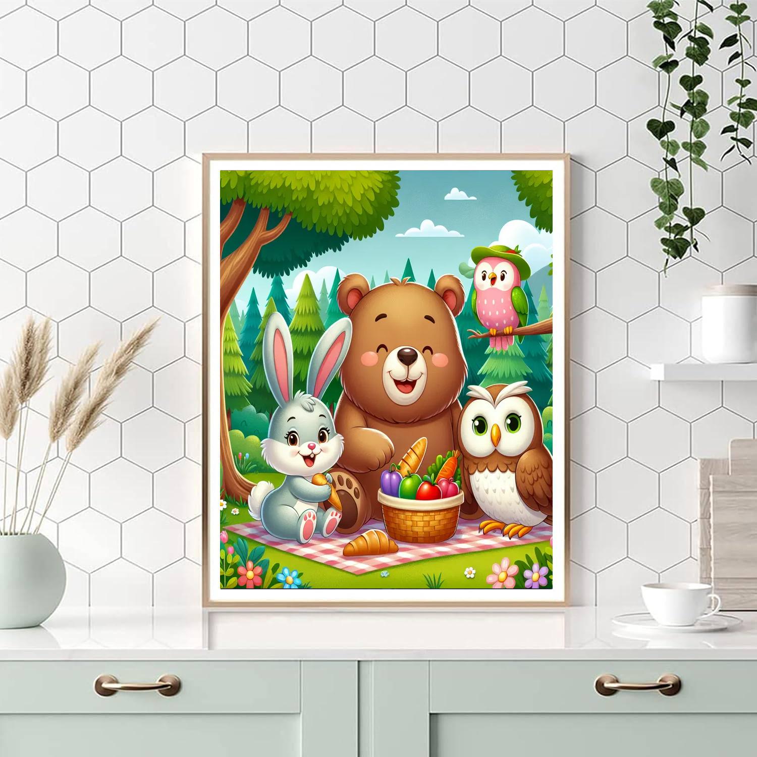 Friendly Forest Family Numbered Painting Kits