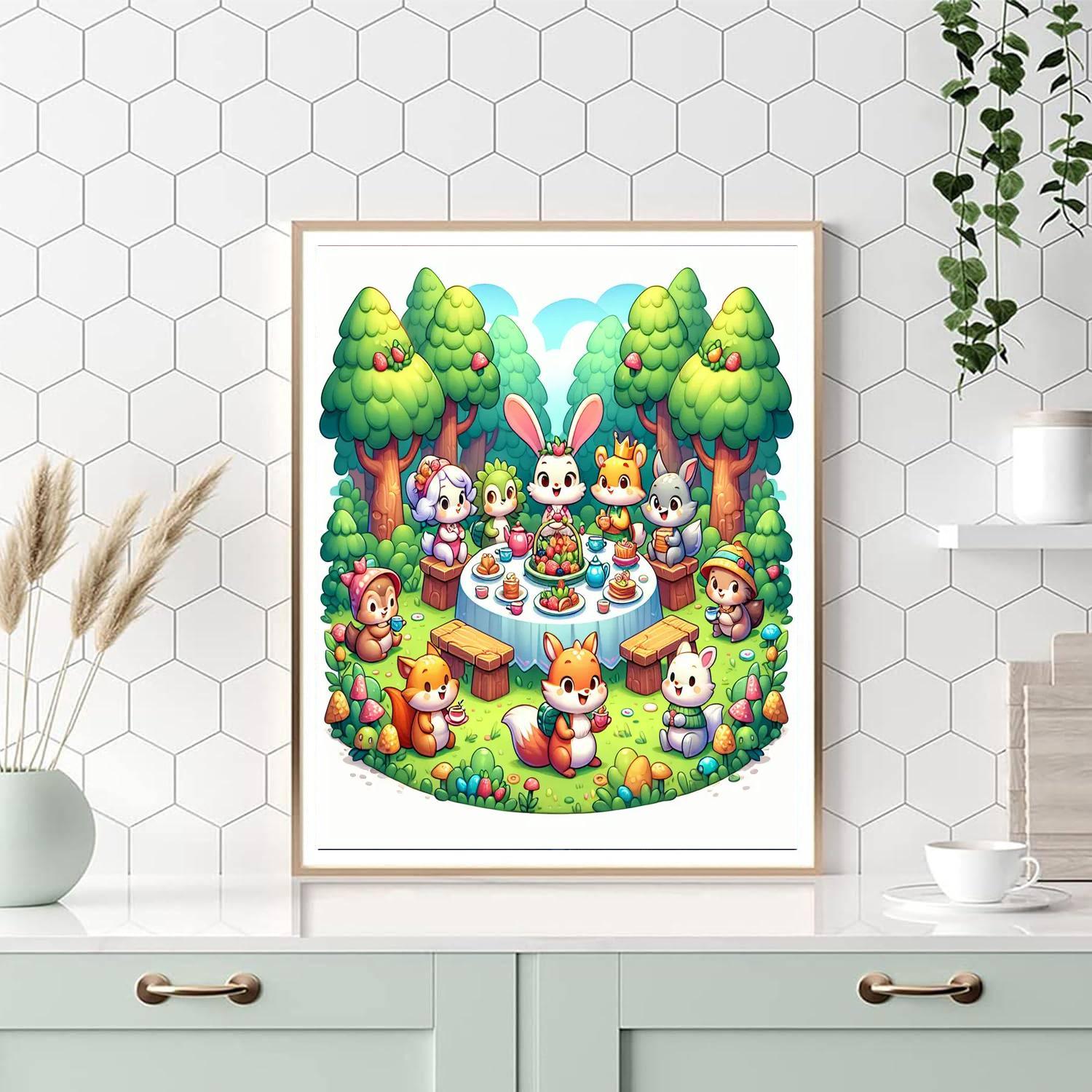Magical Forest Tea Party Paint By Number