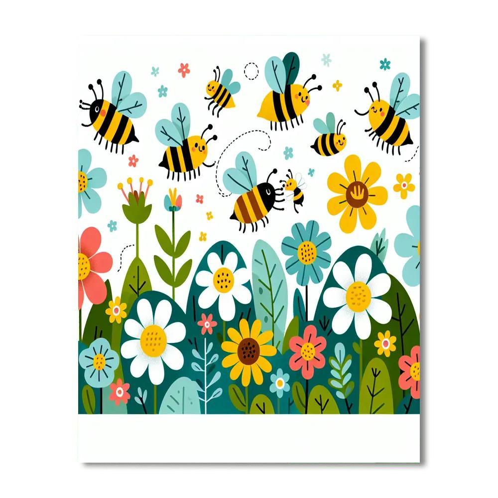 Buzzy Bee Pollination Numbered Painting Kits