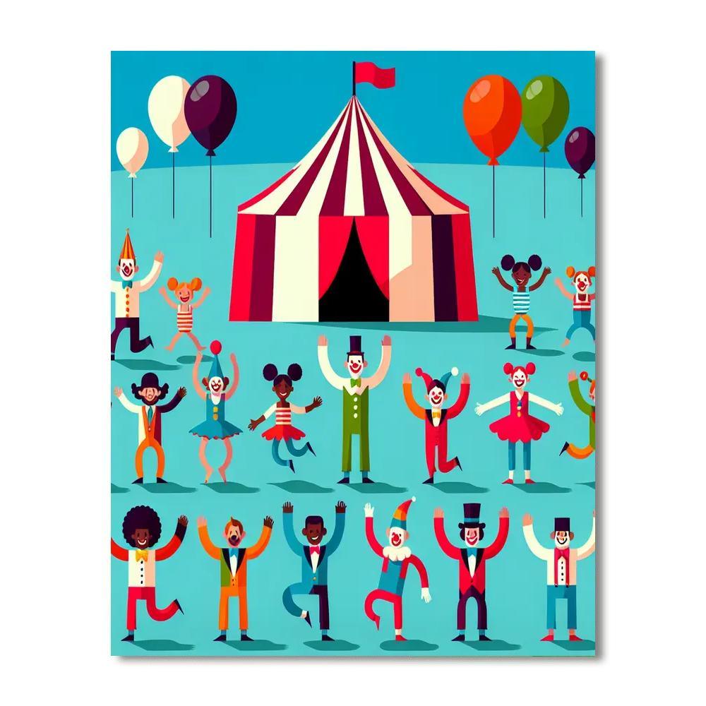 Joyous Circus Spectacle Numbered Painting Kits
