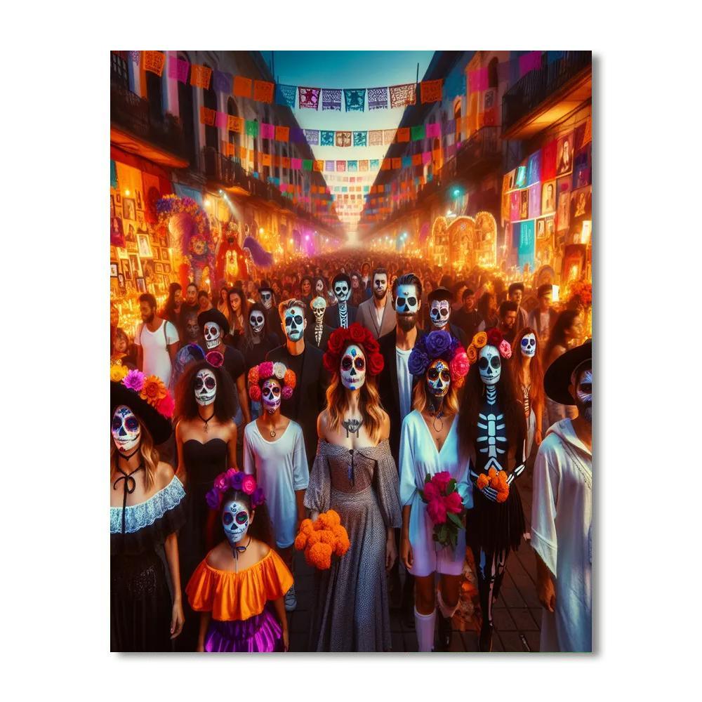 Day Of The Dead (día De Los Muertos) - Mexico Paint By Numbers Art