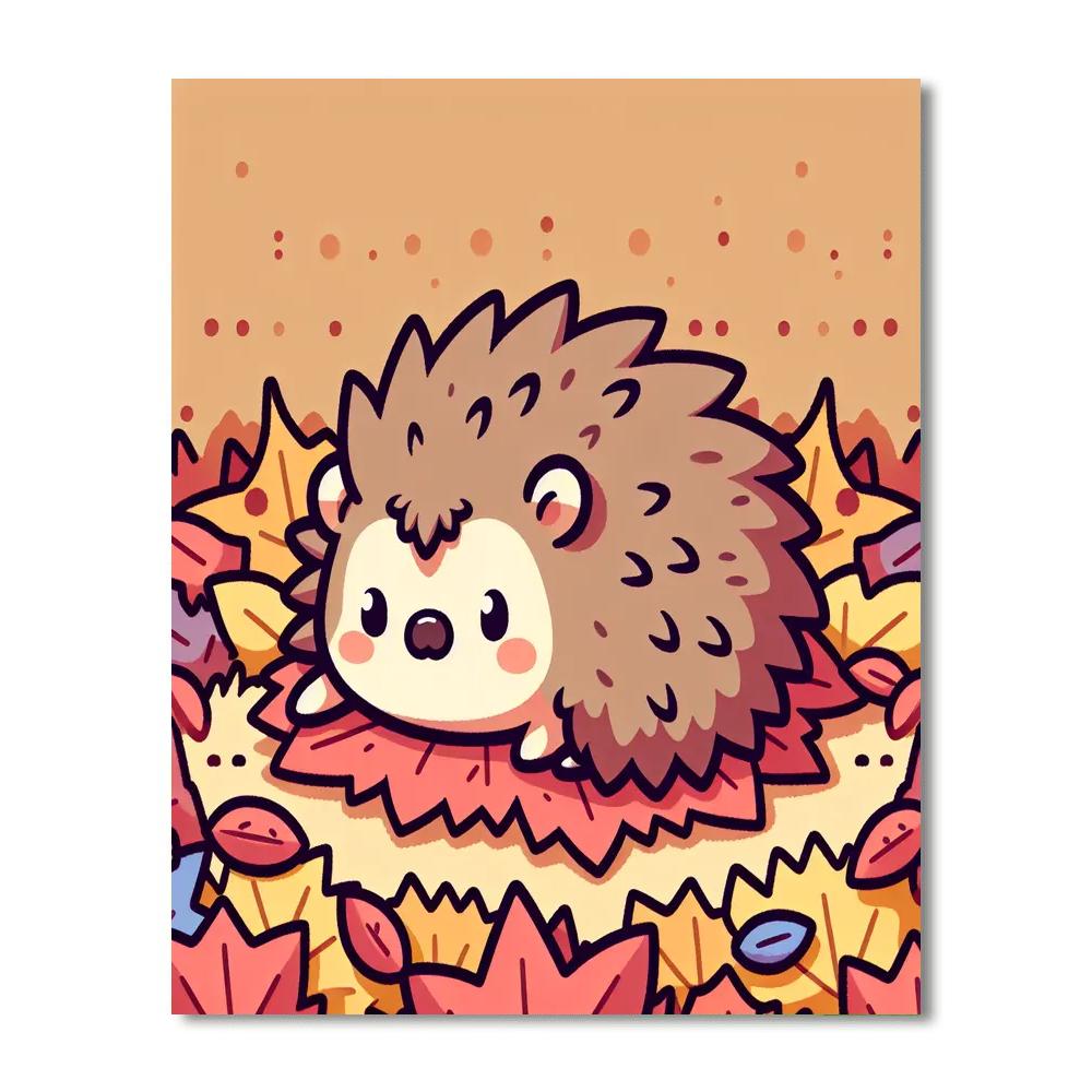Cozy Hedgehog Number Painting