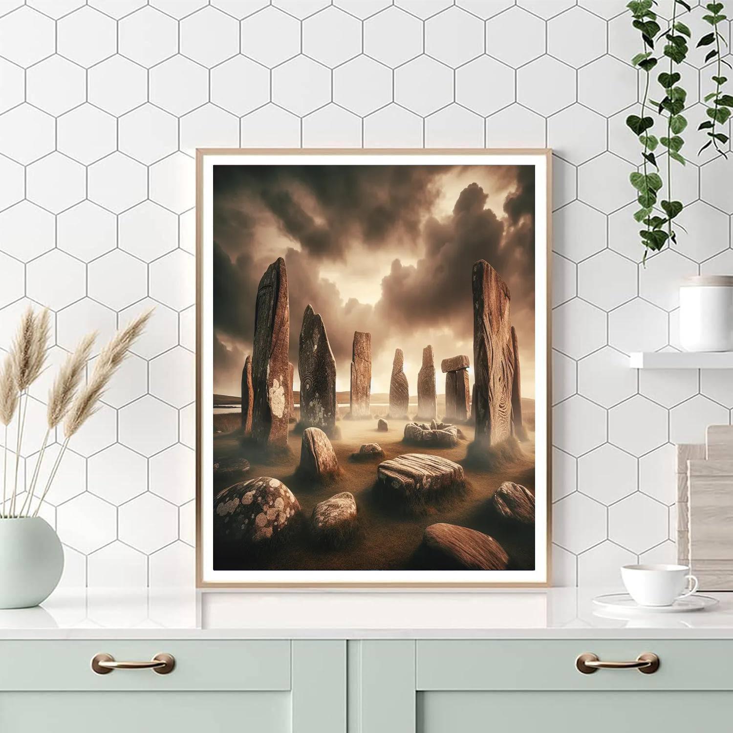 Mystical Celtic Stone Circle Numbered Painting Kits