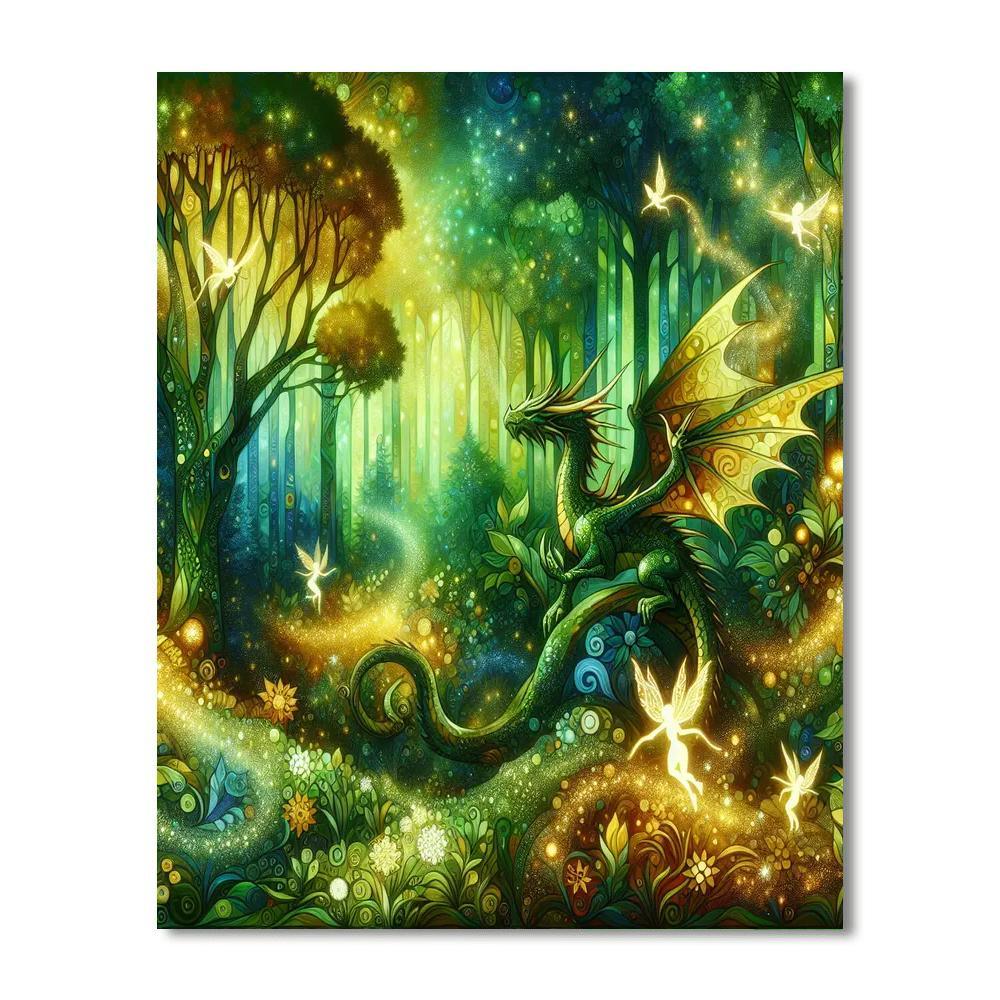 Mythical Forest Adventure Paint By Numbers Art