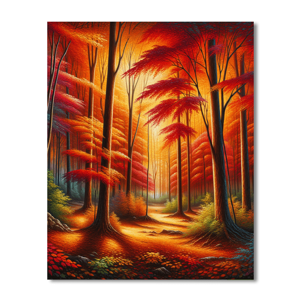 Autumn Aglow Numbered Painting Kits