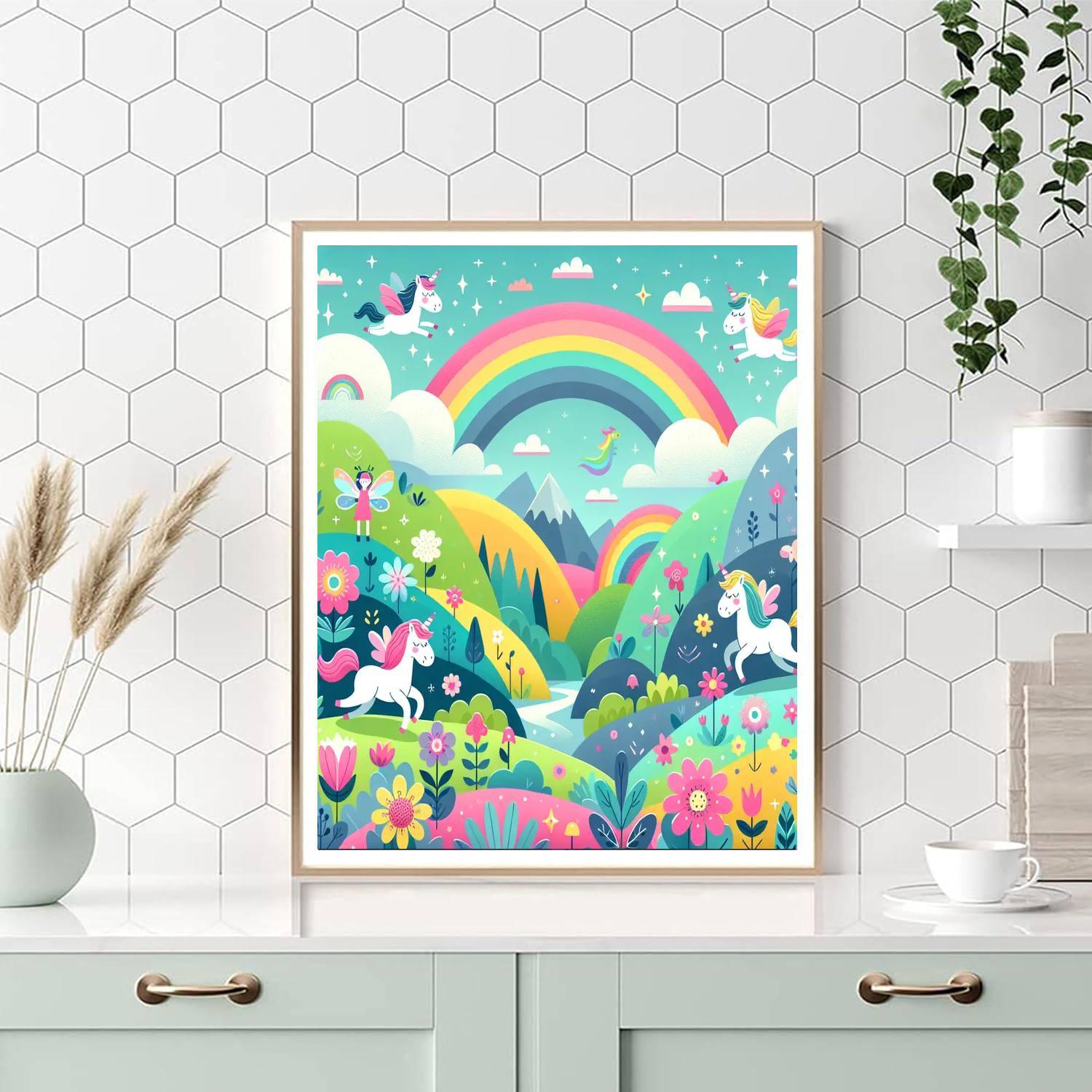 Enchanted Unicorn Valley Paint By Numbers Art