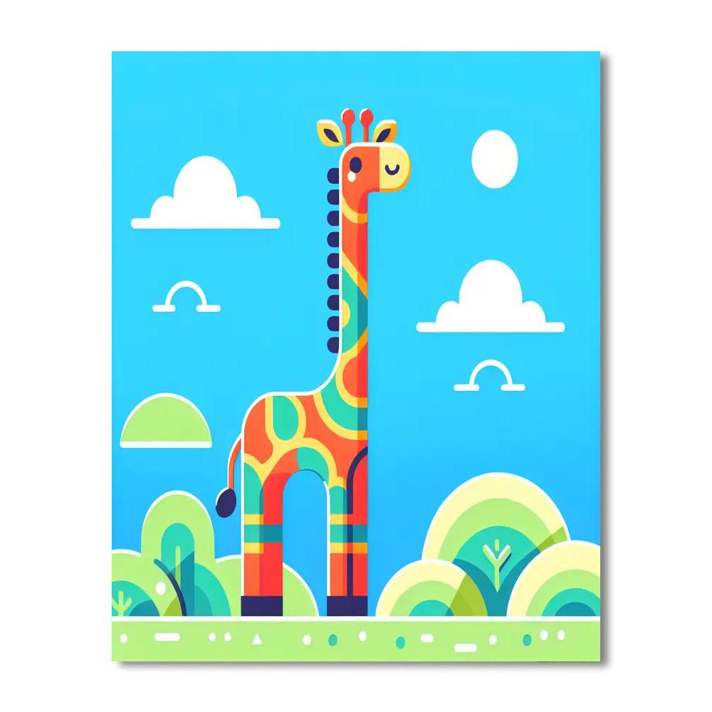 Gallant Giraffe Heights Painting Number Kit