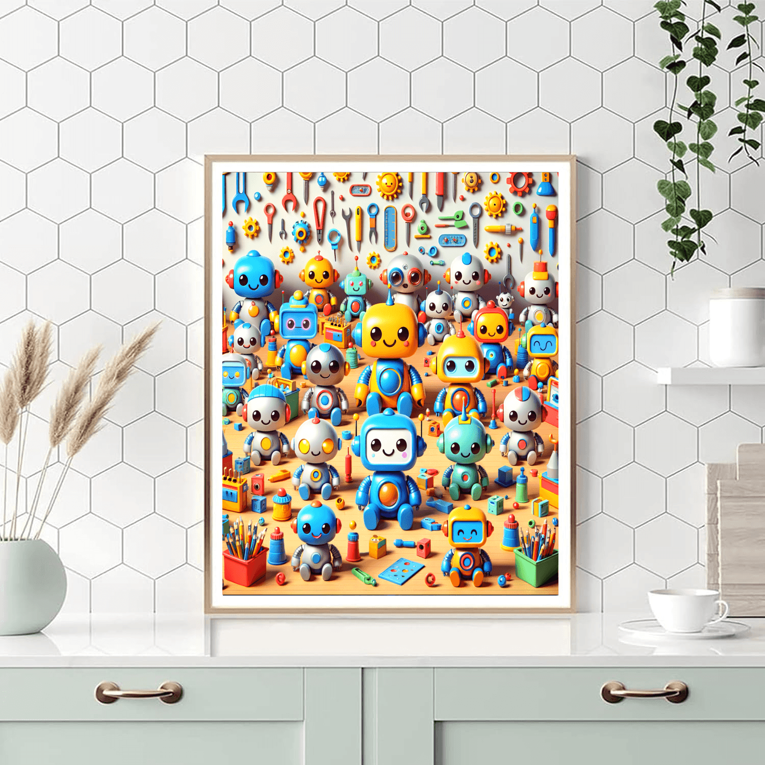 Funky Robot Workshop Paint By Numbers Kits