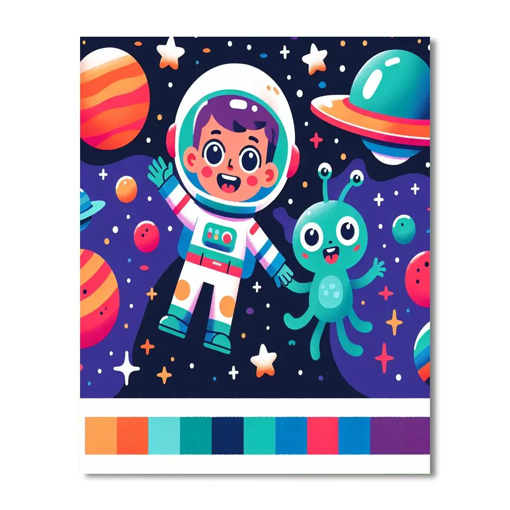 Space Ranger Galaxy Painting Number Kit