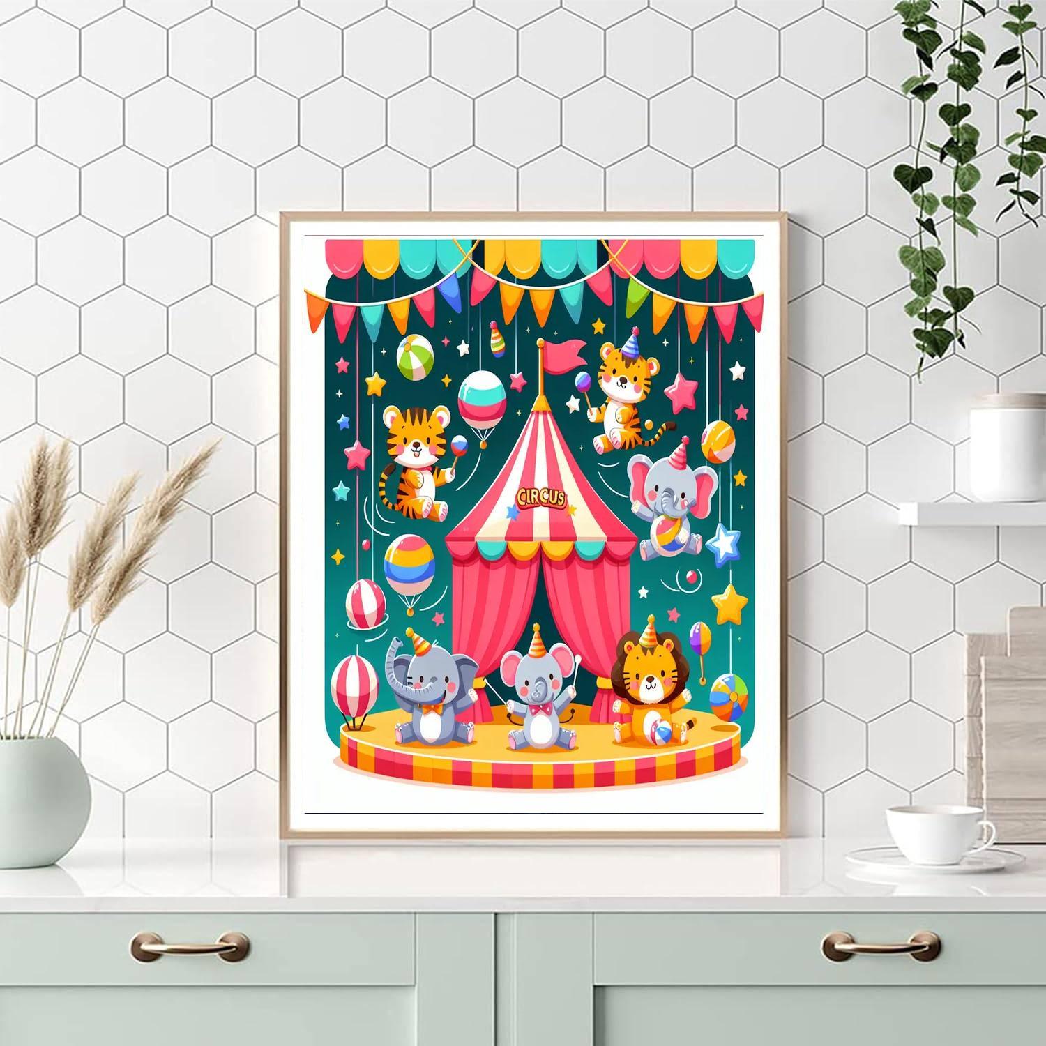 Animal Circus Extravaganza Paint By Numbers