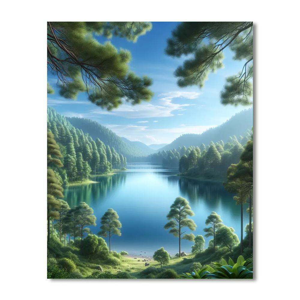 Idyllic Lakeside Retreat Paint By Color