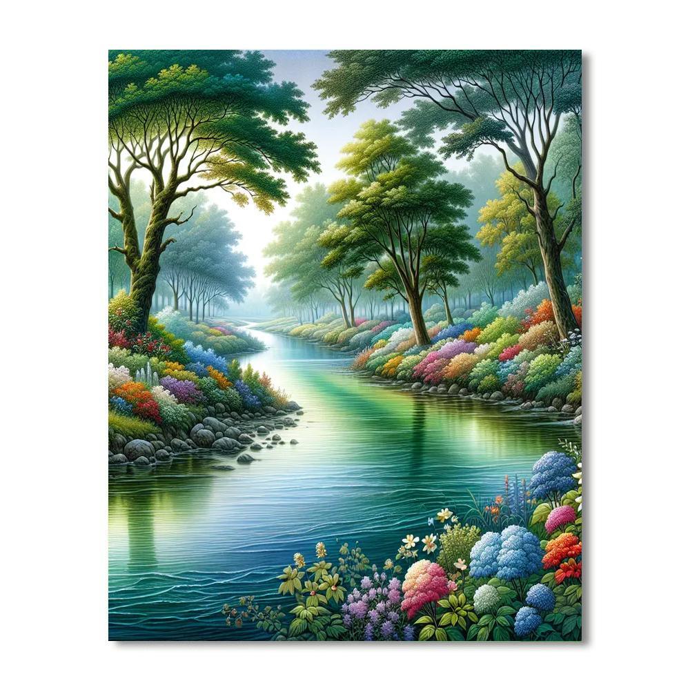 Calm River Journey Paint By Number