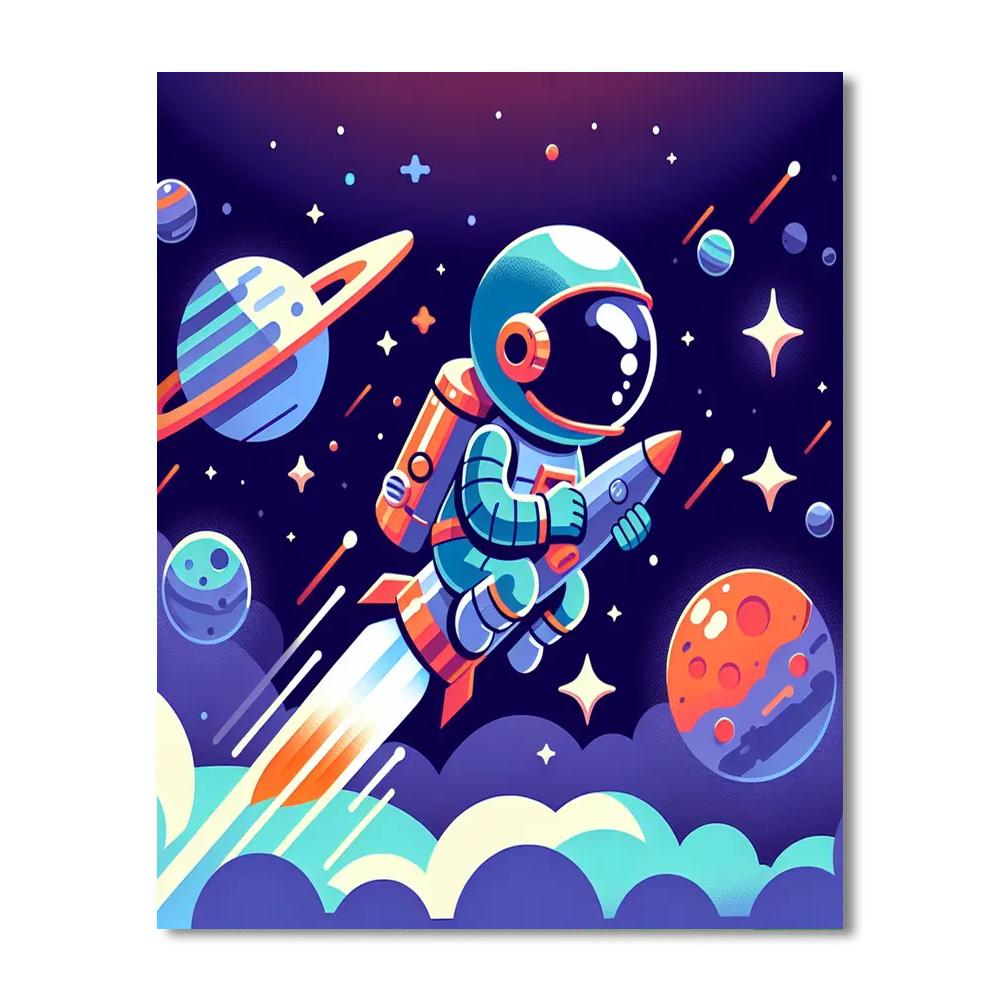 Space Ranger Blast-off Numbered Painting Kits
