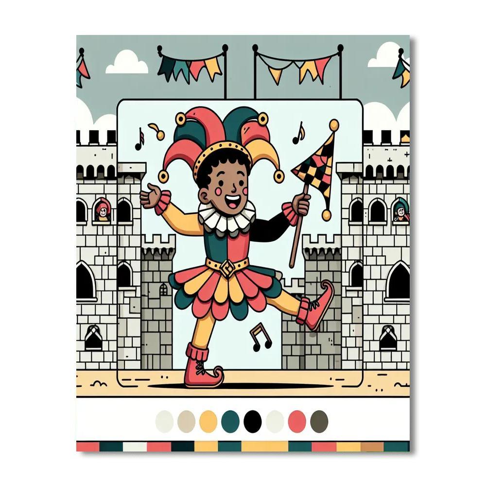 Joyful Jester's Medieval Merriment Paint By Numbers