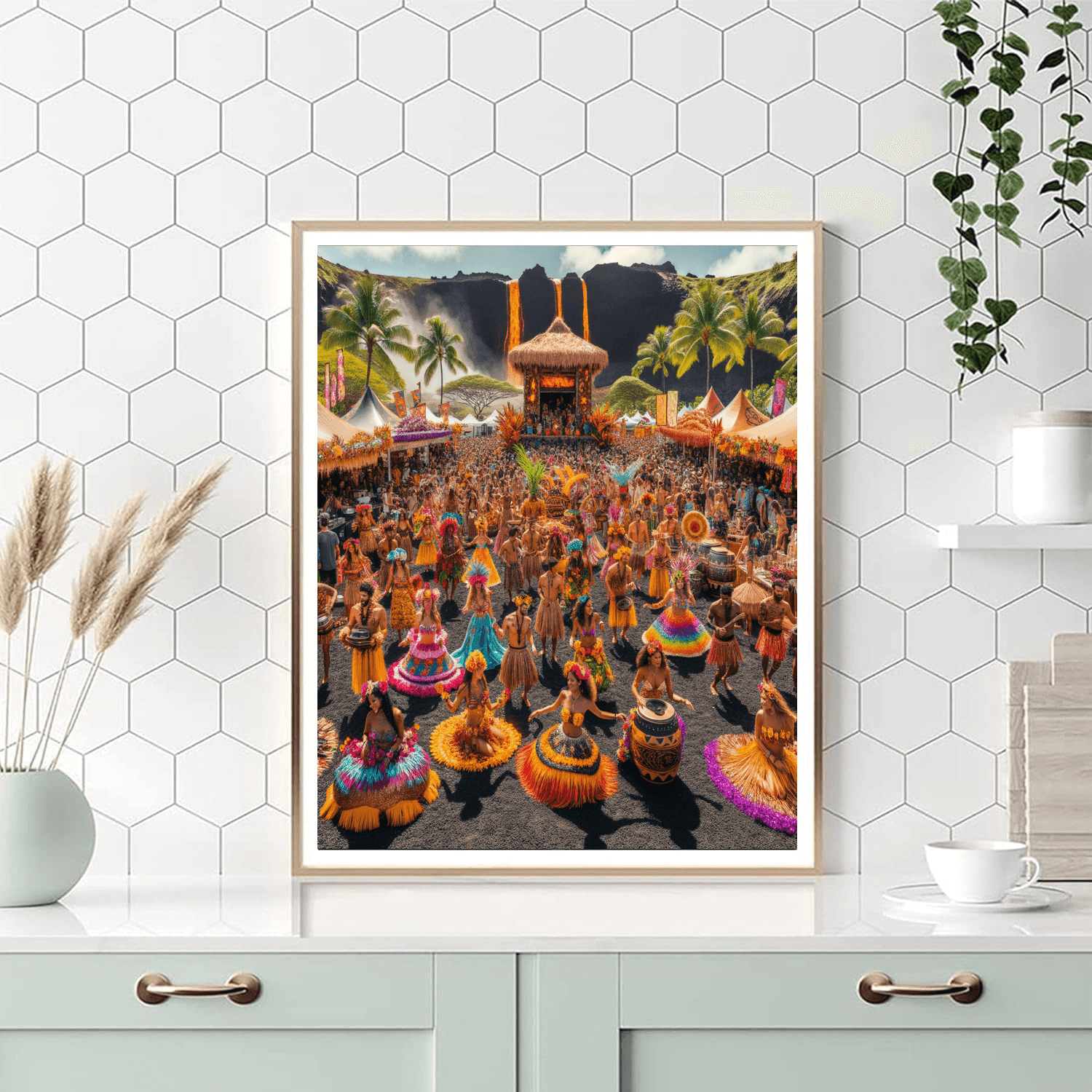 Pahoa Lava Festival - United States Number Painting