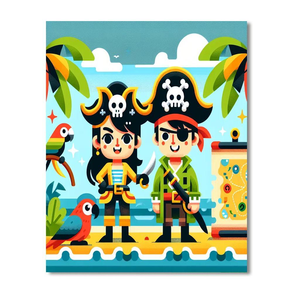Island Pirate Adventure Paint By Number