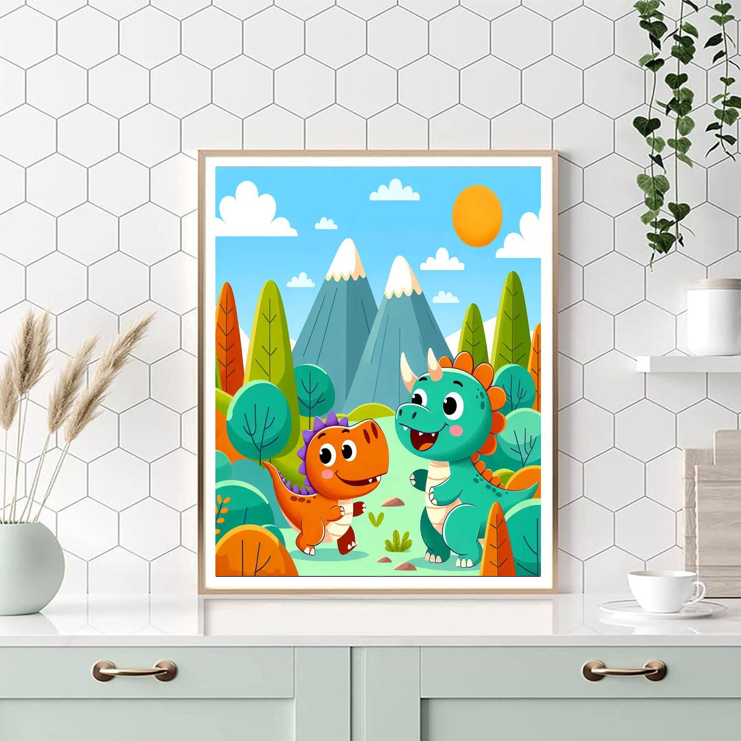 Adventures In Dino Valley Paint By Numbers