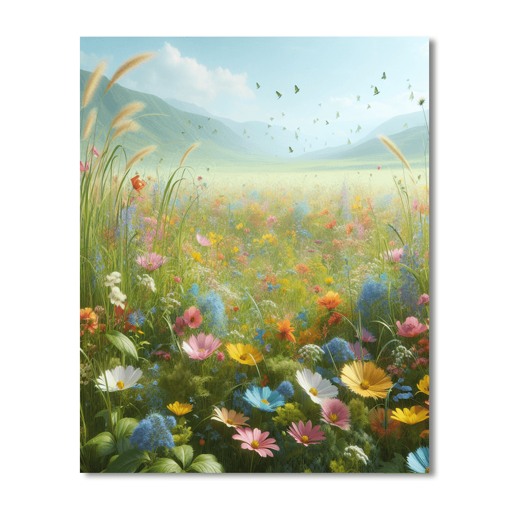 Gentle Spring Meadow Painting By Numbers Kit