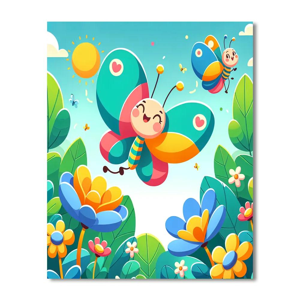 Bouncing Butterfly Paint By Color