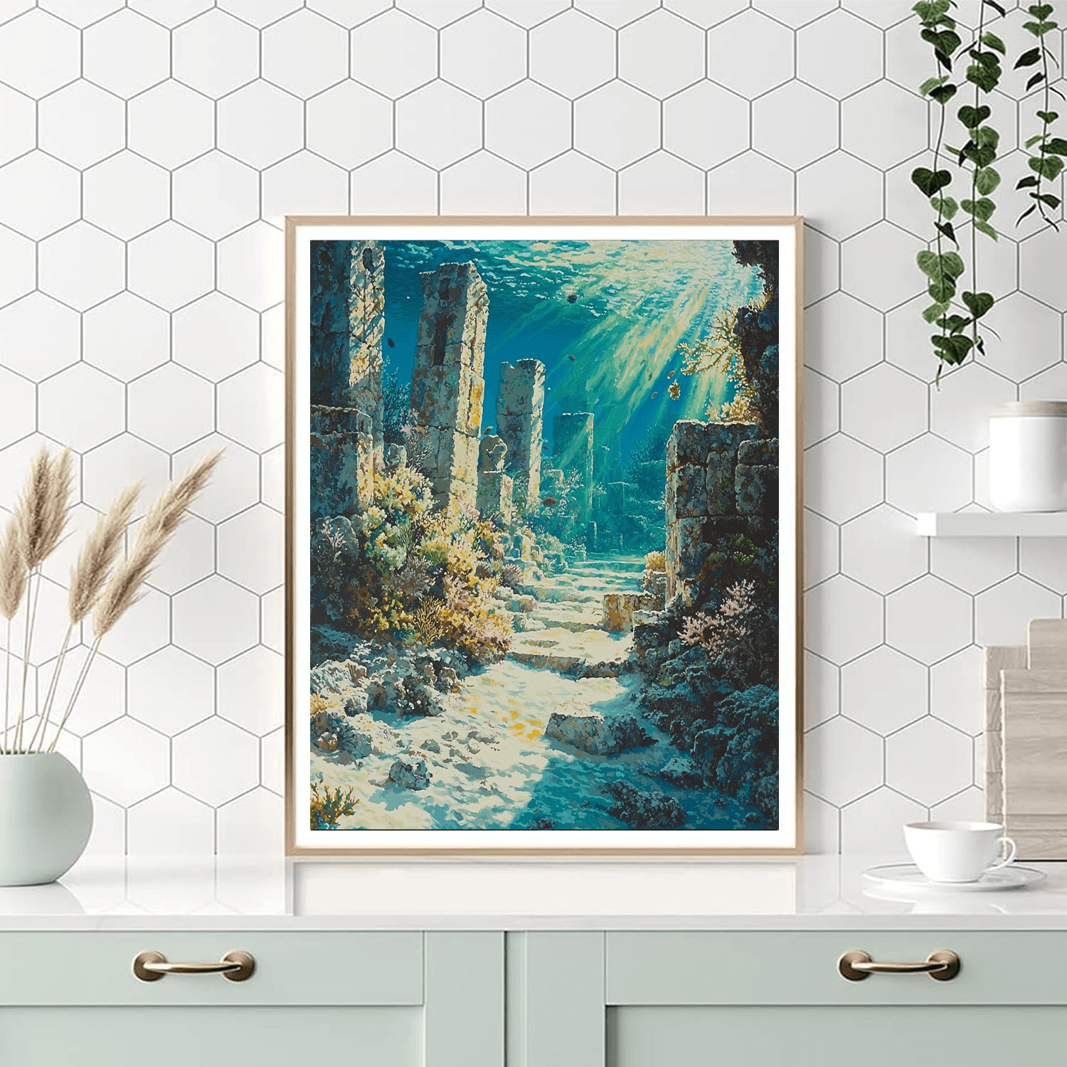 Isla Mujeres Underwater Museum - Mexico Numbered Painting Kits