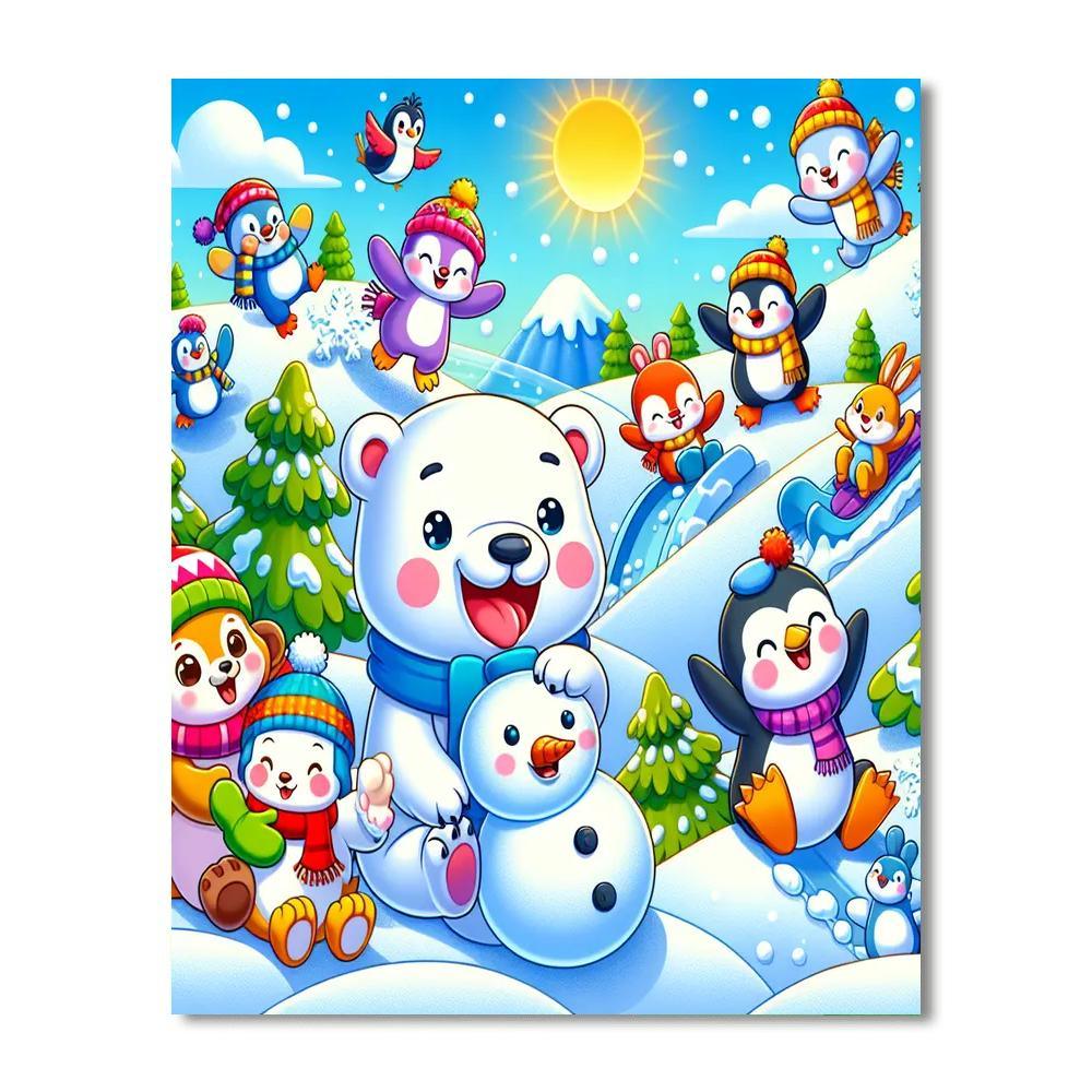Cuddly Winter Adventure Paint By Color
