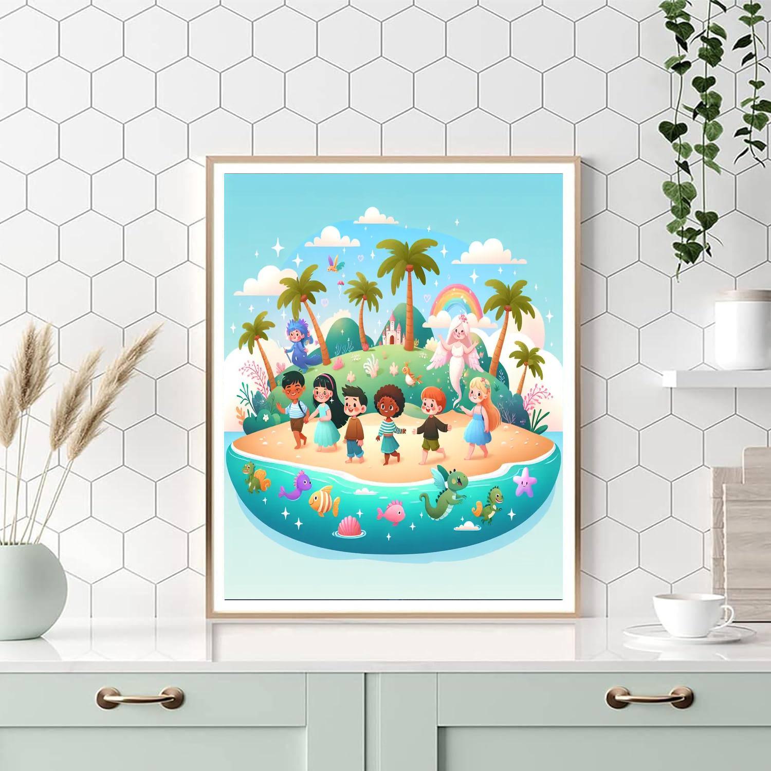 Enchanted Island Escape Painting By Numbers Kit