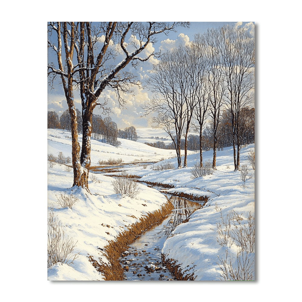 Caspar David Friedrich Inspired Crisp Winter Morning  Paint By Numbers Art