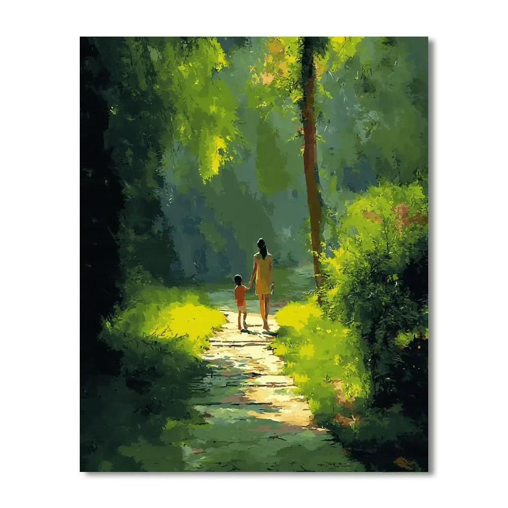 Holding Hands On A Journey Numbered Painting Kits