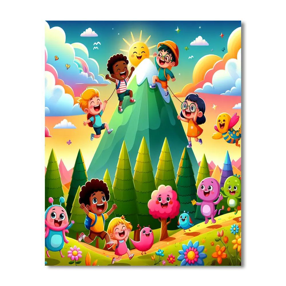 Magical Mountain Climb Paint By Numbers Art