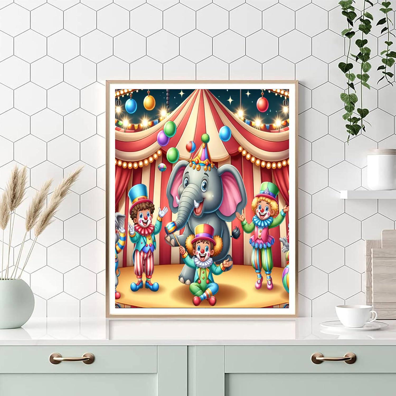 Colorful Circus Show DIY Paint By Numbers