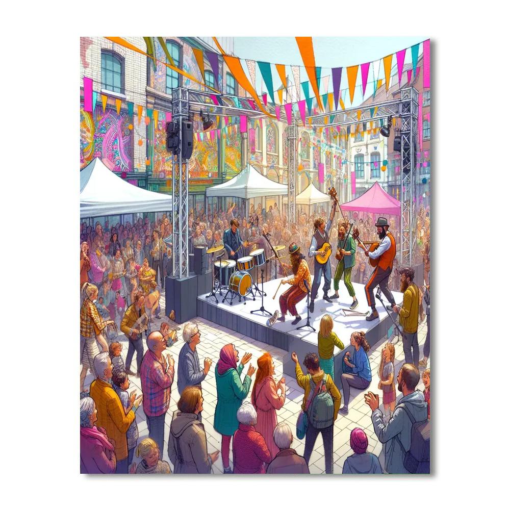 Santiago A Mil Festival Number Painting