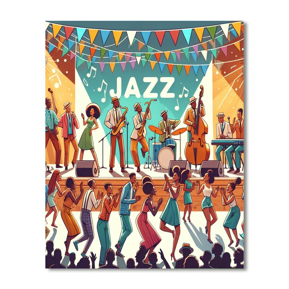 Harlem Jazz Festival - Usa Paint By Color