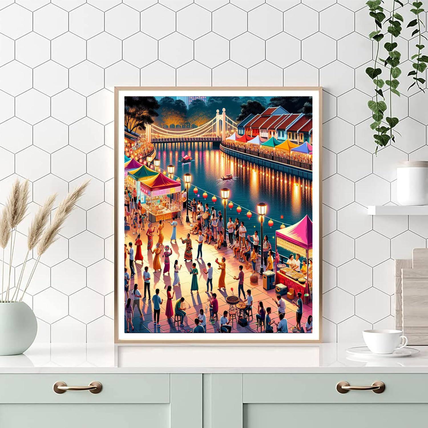 Singapore River Festival Paint By Numbers