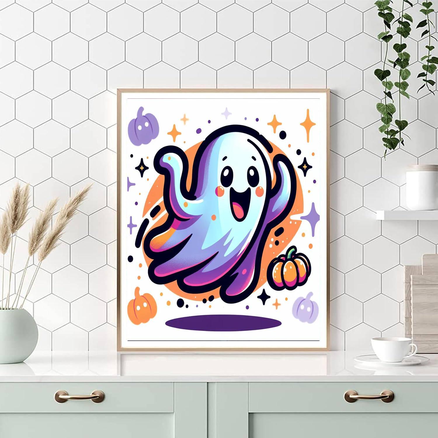 Funny Ghost Paint By Color