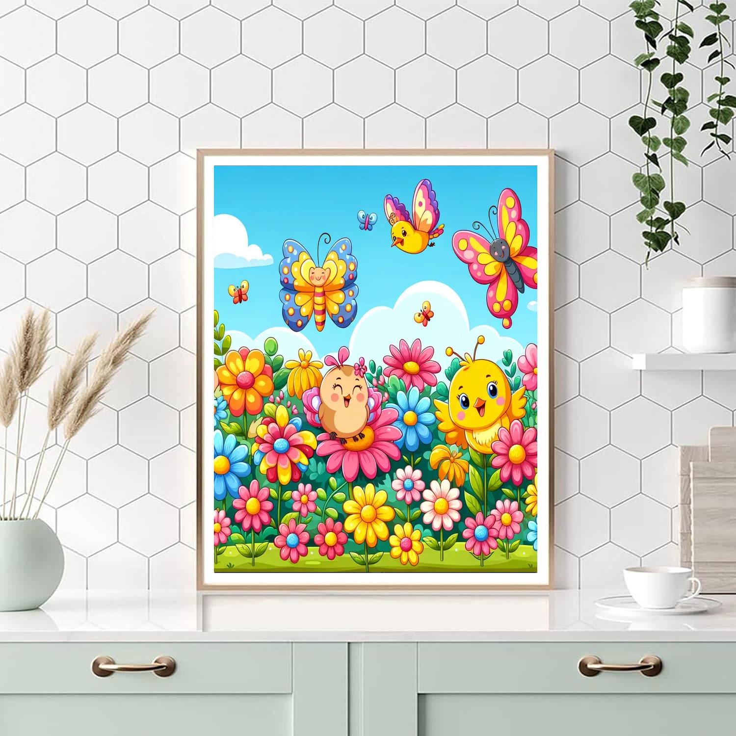 Glittering Gardens Painting Number Kit