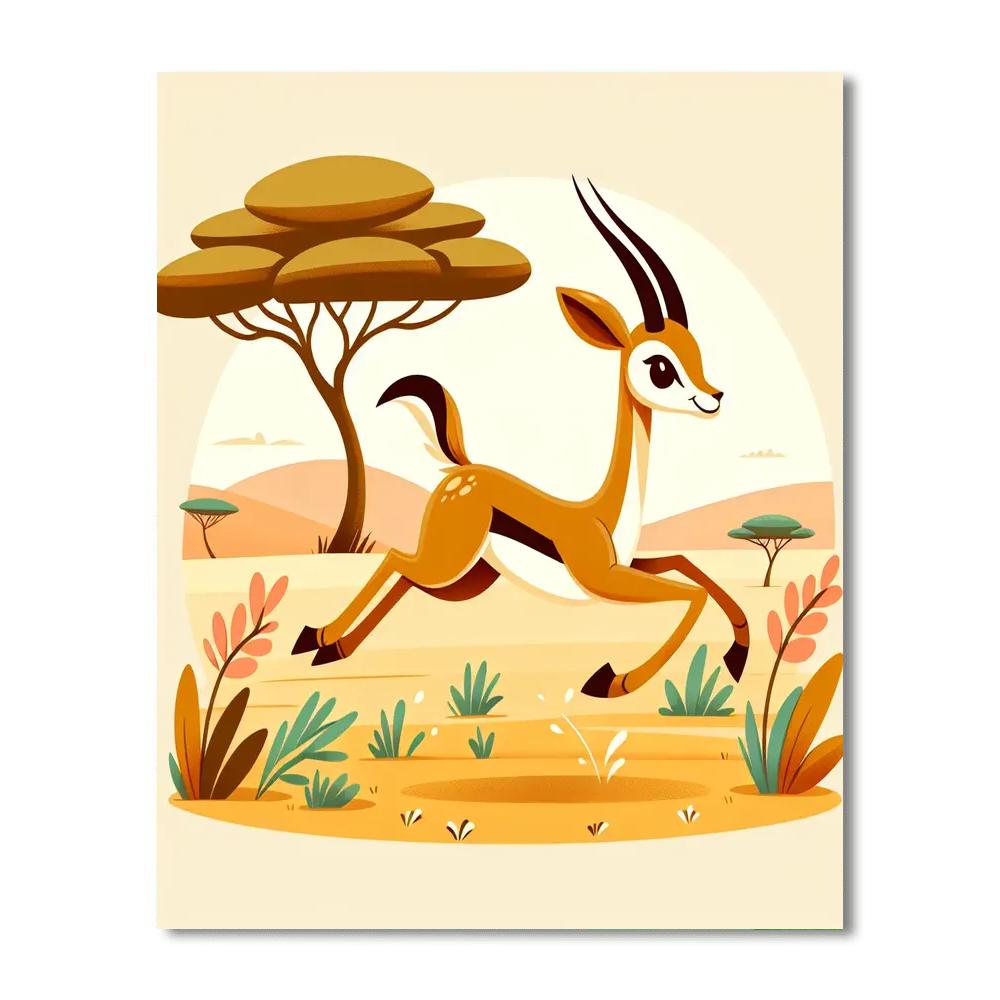 Gallant Gazelle Paint By Numbers Art