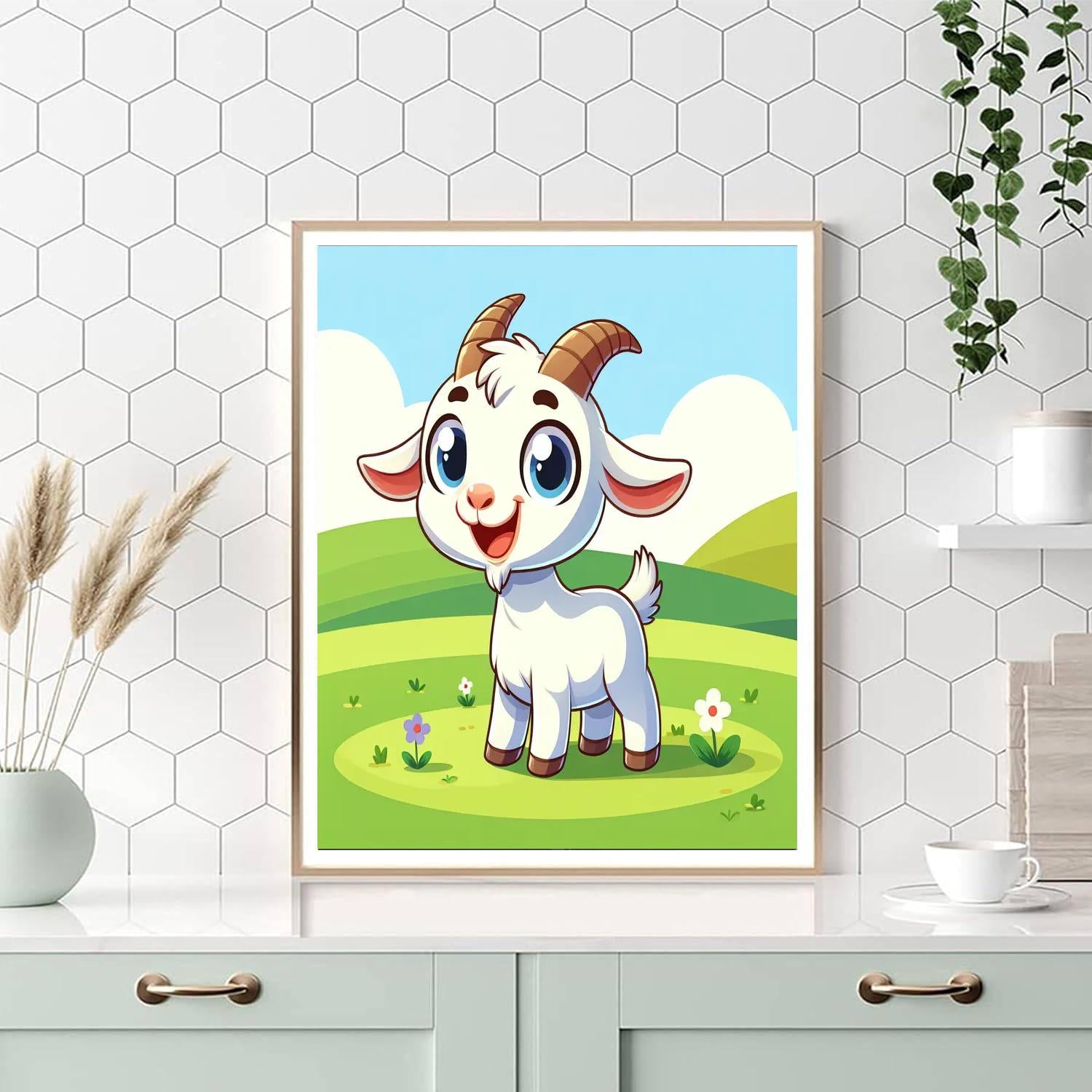 Gigglesome Goat Paint By Numbers Art