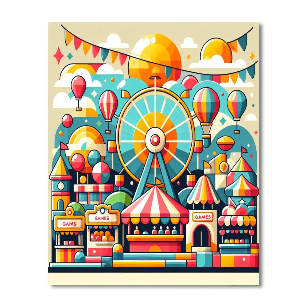 Joyous Fairground Painting Number Kit