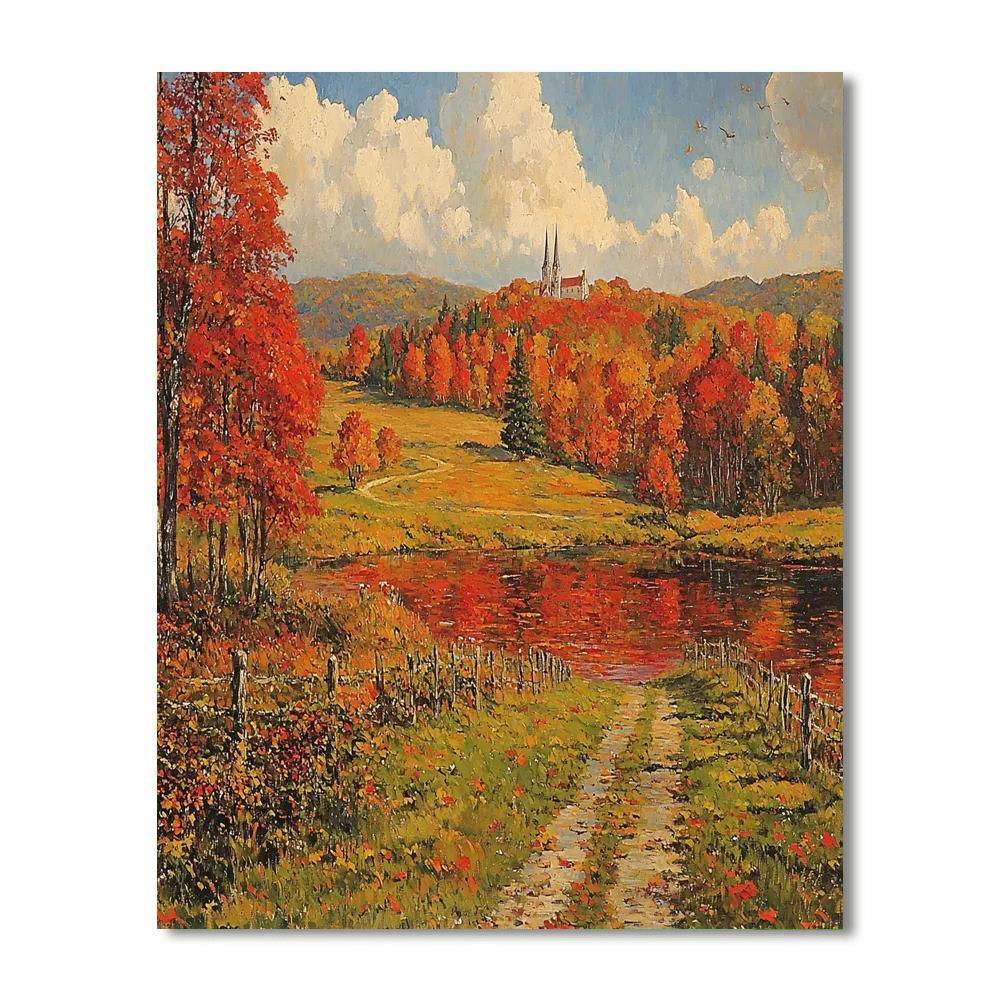 Frederic Edwin Church Inspired Eternal Autumn Beauty  Paint By Numbers