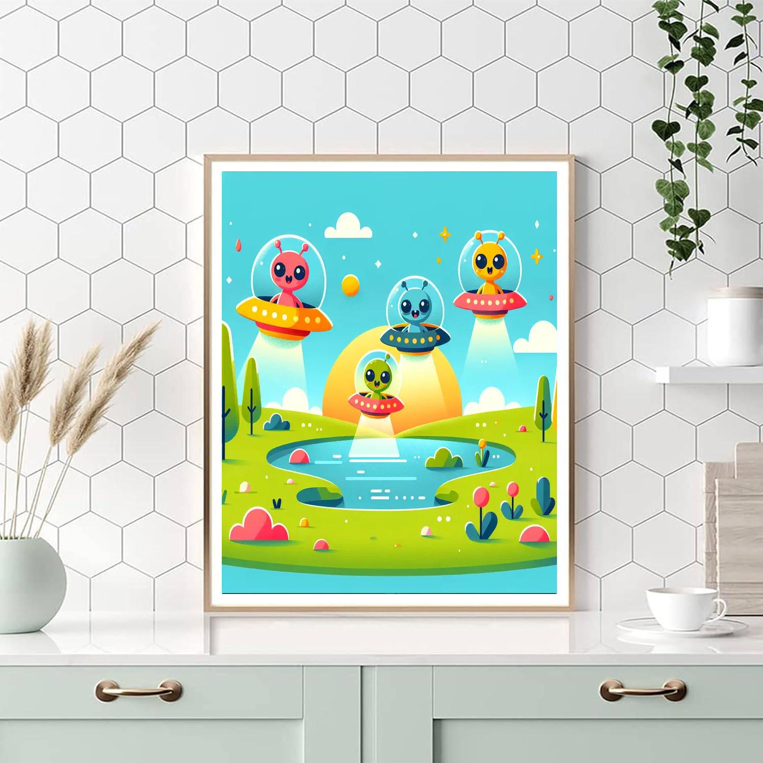 Alien Invasion Number Painting