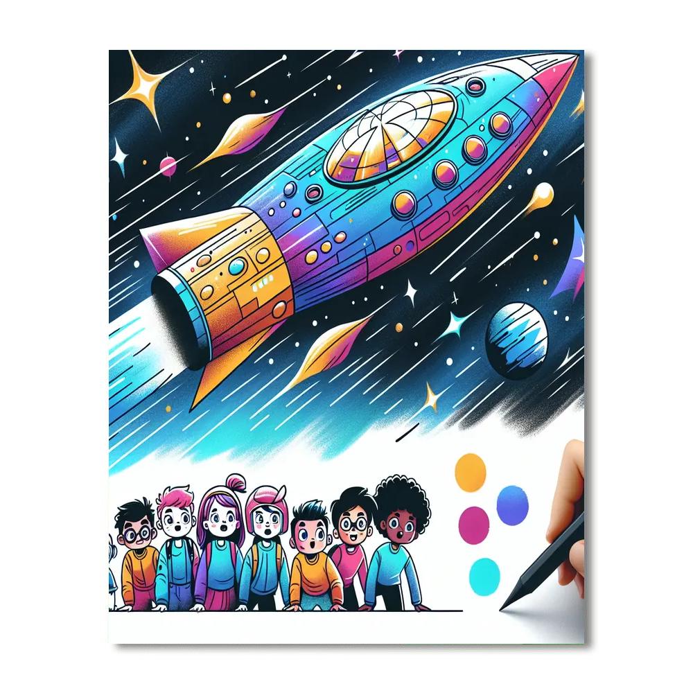 Starlight Starship Voyage Paint By Number