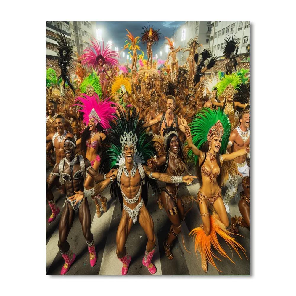 Carnival Of Bloco - Brazil Numbered Painting Kits