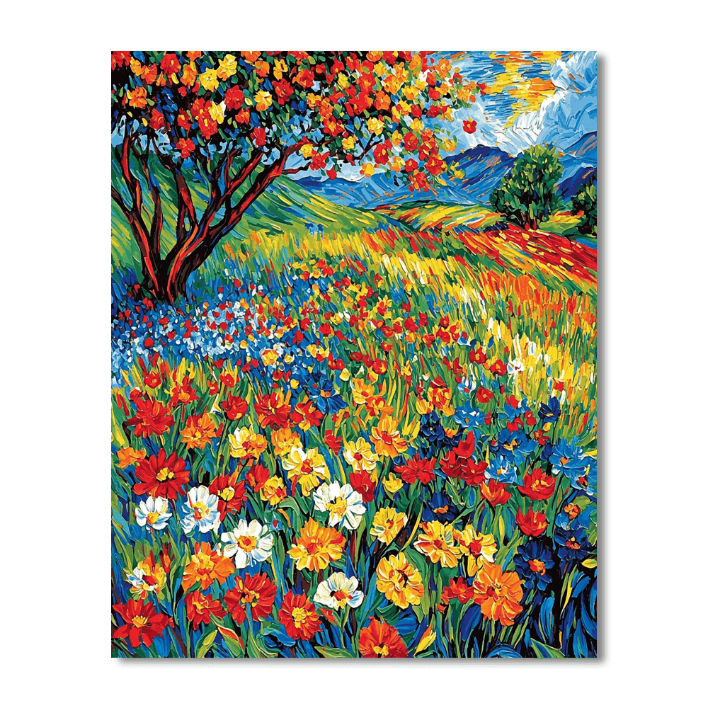 Vincent Van Gogh Inspired Charming Meadows  Paint By Numbers Art
