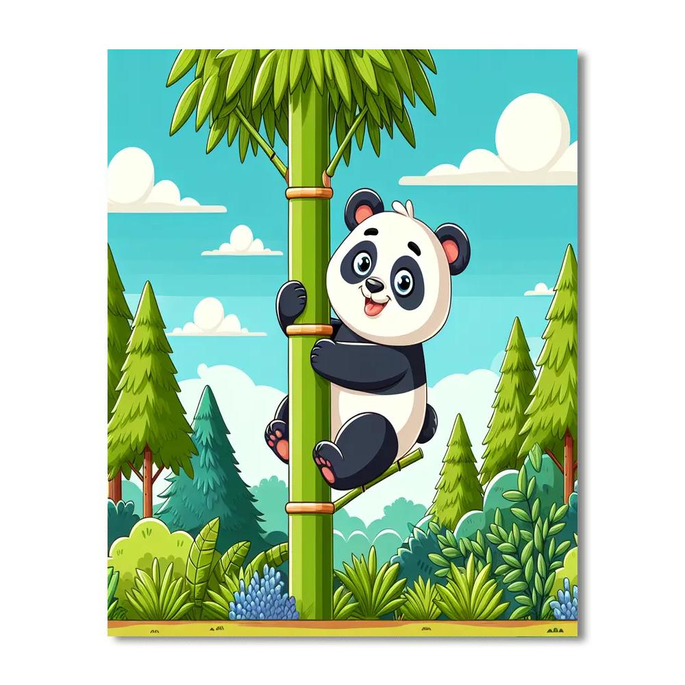 Cuddly Panda Adventure Paint By Numbers