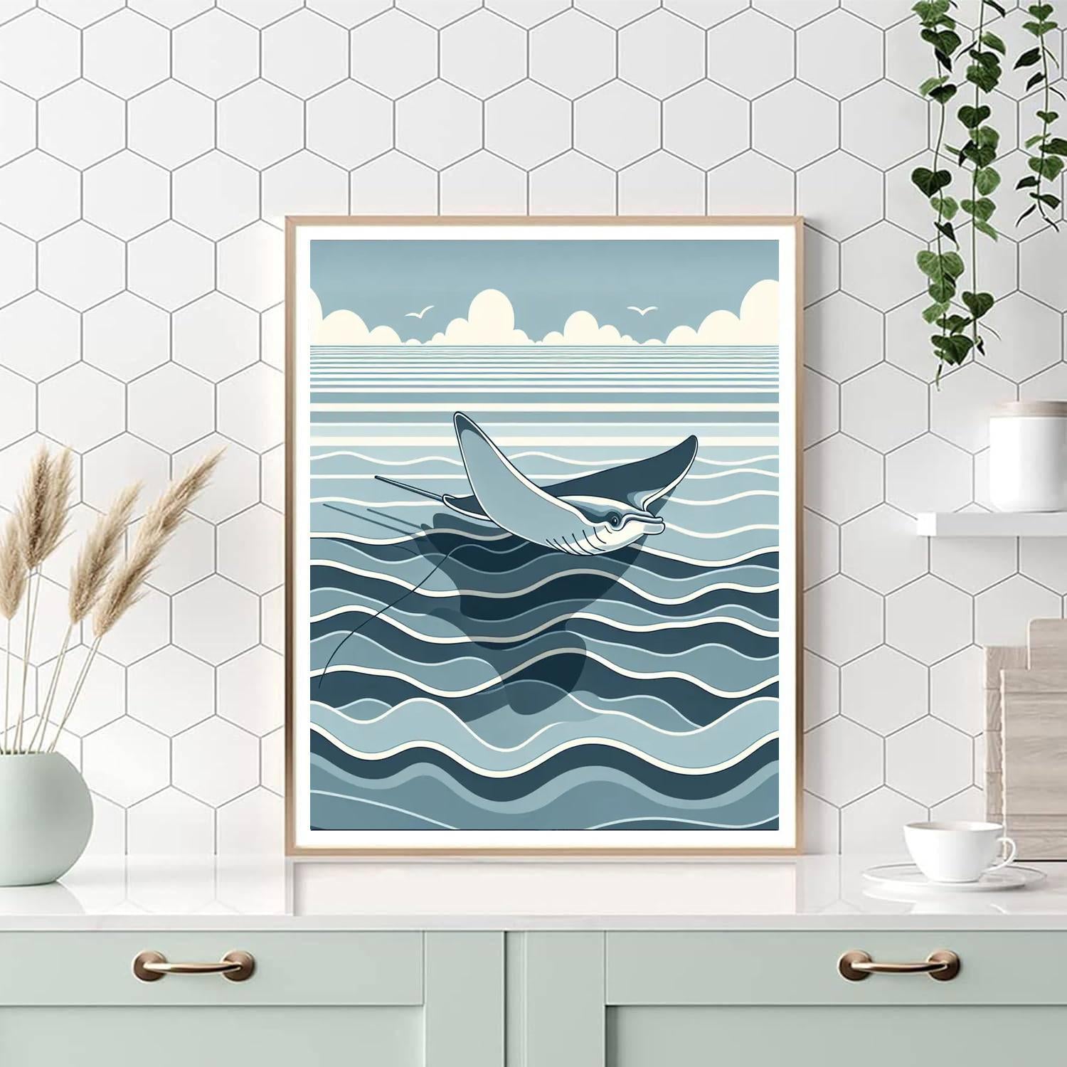 Majestic Manta Ray Paint By Numbers Art