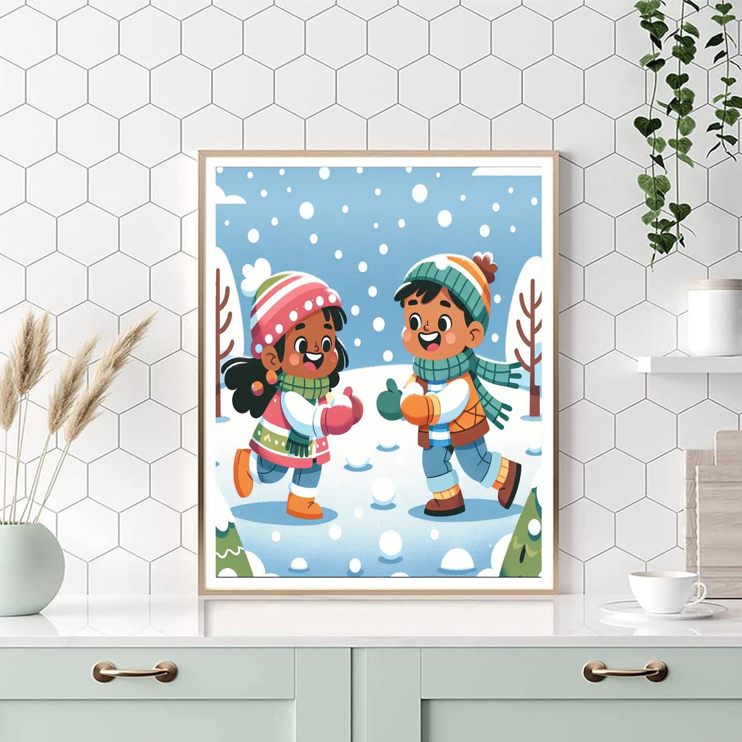 Winter Wonderland Walk Number Painting