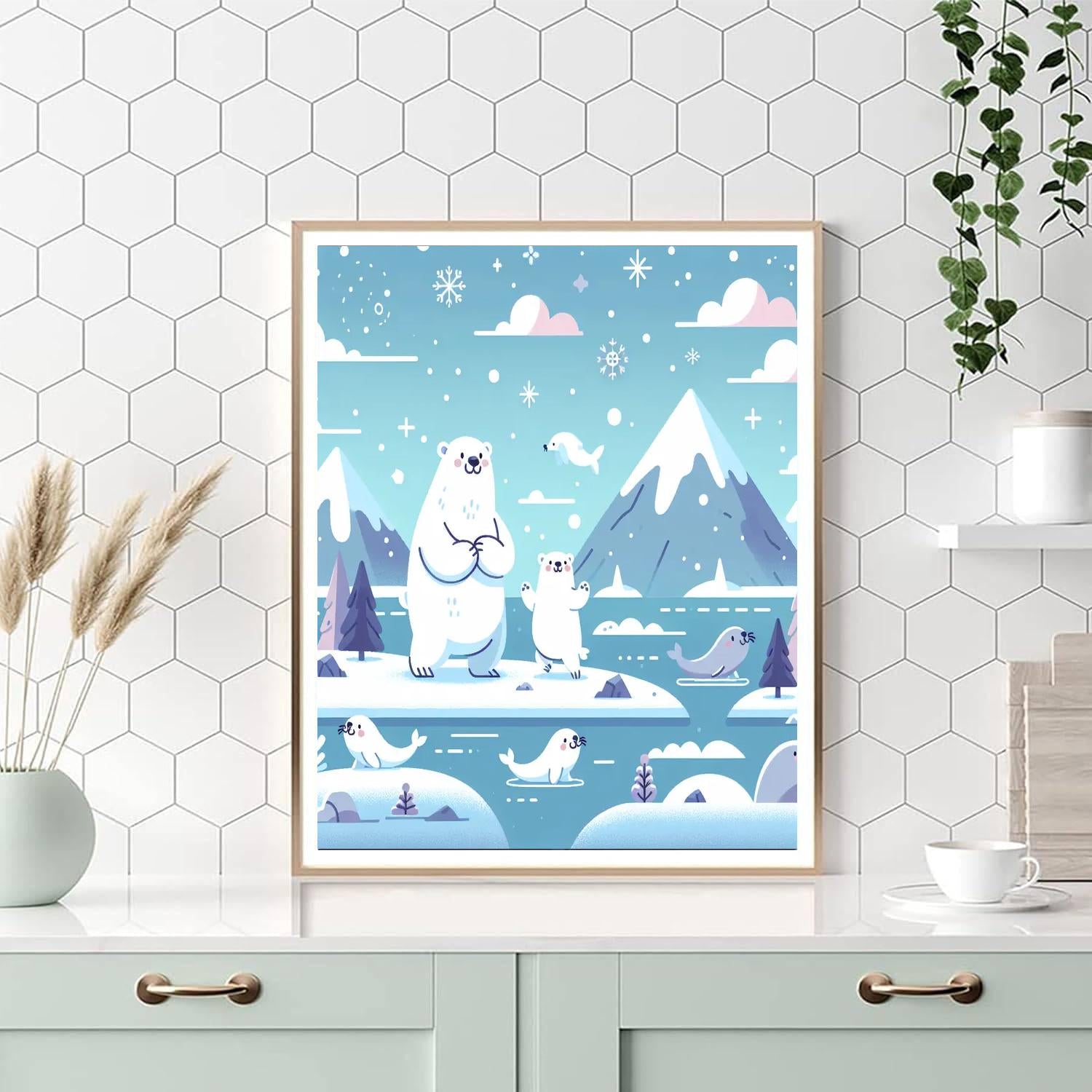 Jolly Polar Bear Expedition Paint By Color