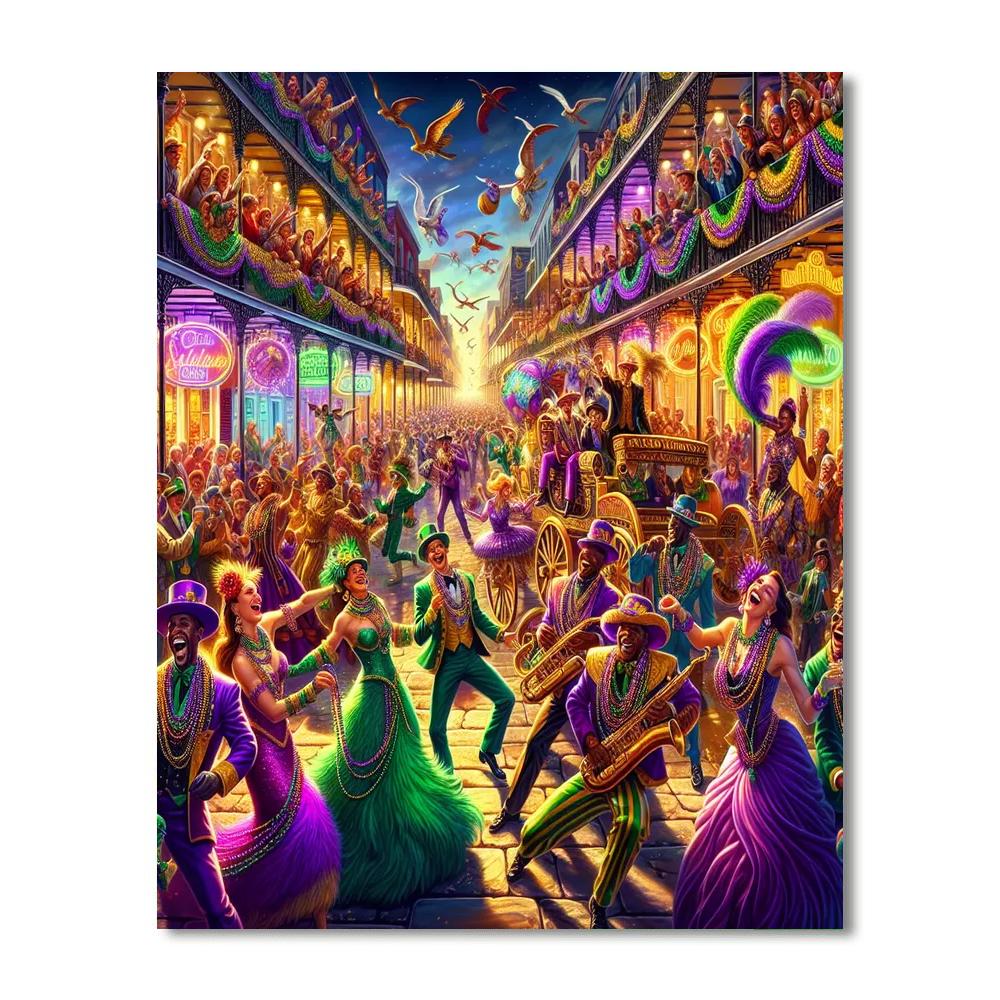New Orleans Mardi Gras - New Orleans Numbered Painting Kits