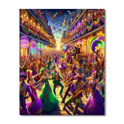 New Orleans Mardi Gras - New Orleans Numbered Painting Kits